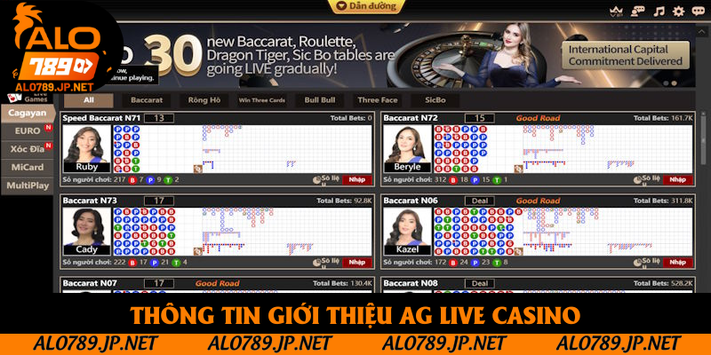 Thông tin giới thiệu AG live casino