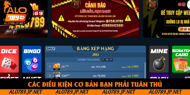 Các điều kiện điều khoản cơ bản mà bạn phải tuân thủ